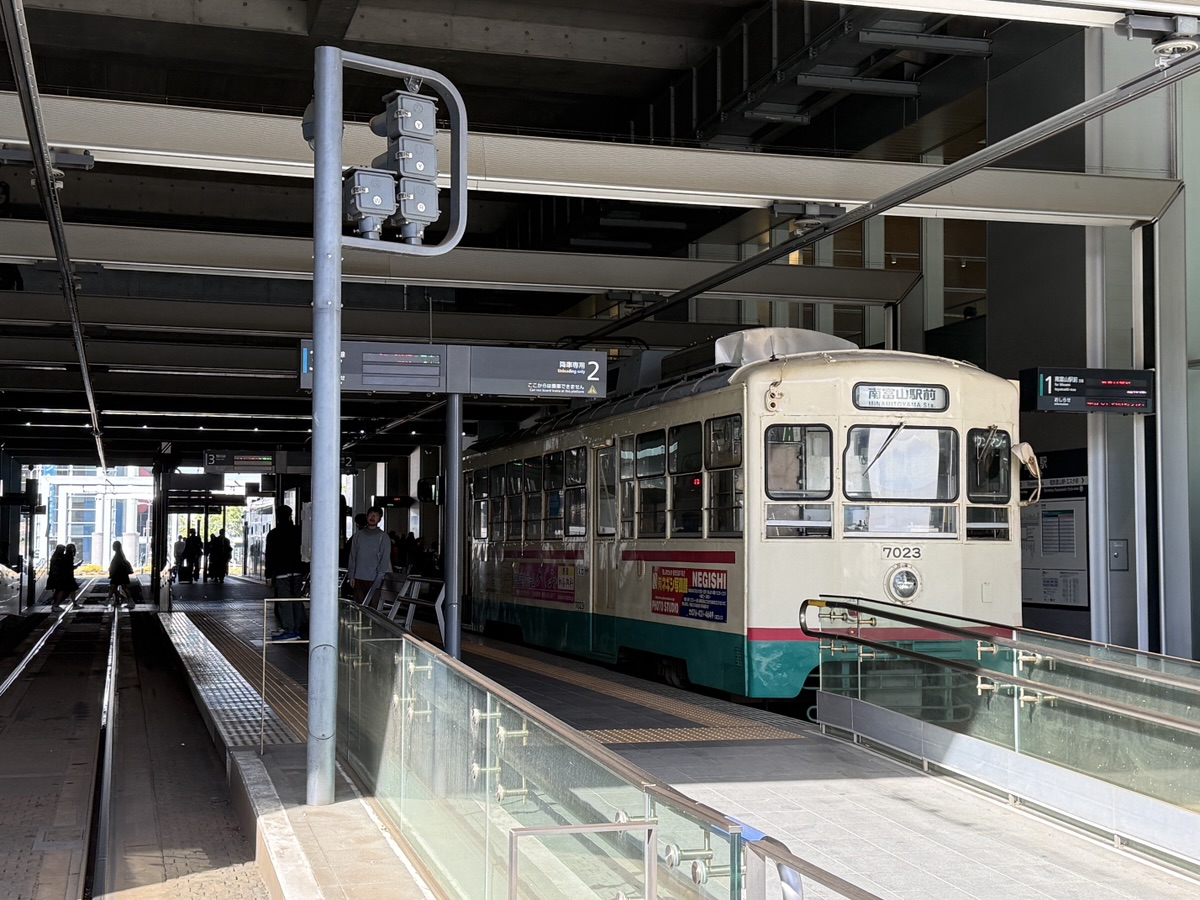 A tram at Toyama Station